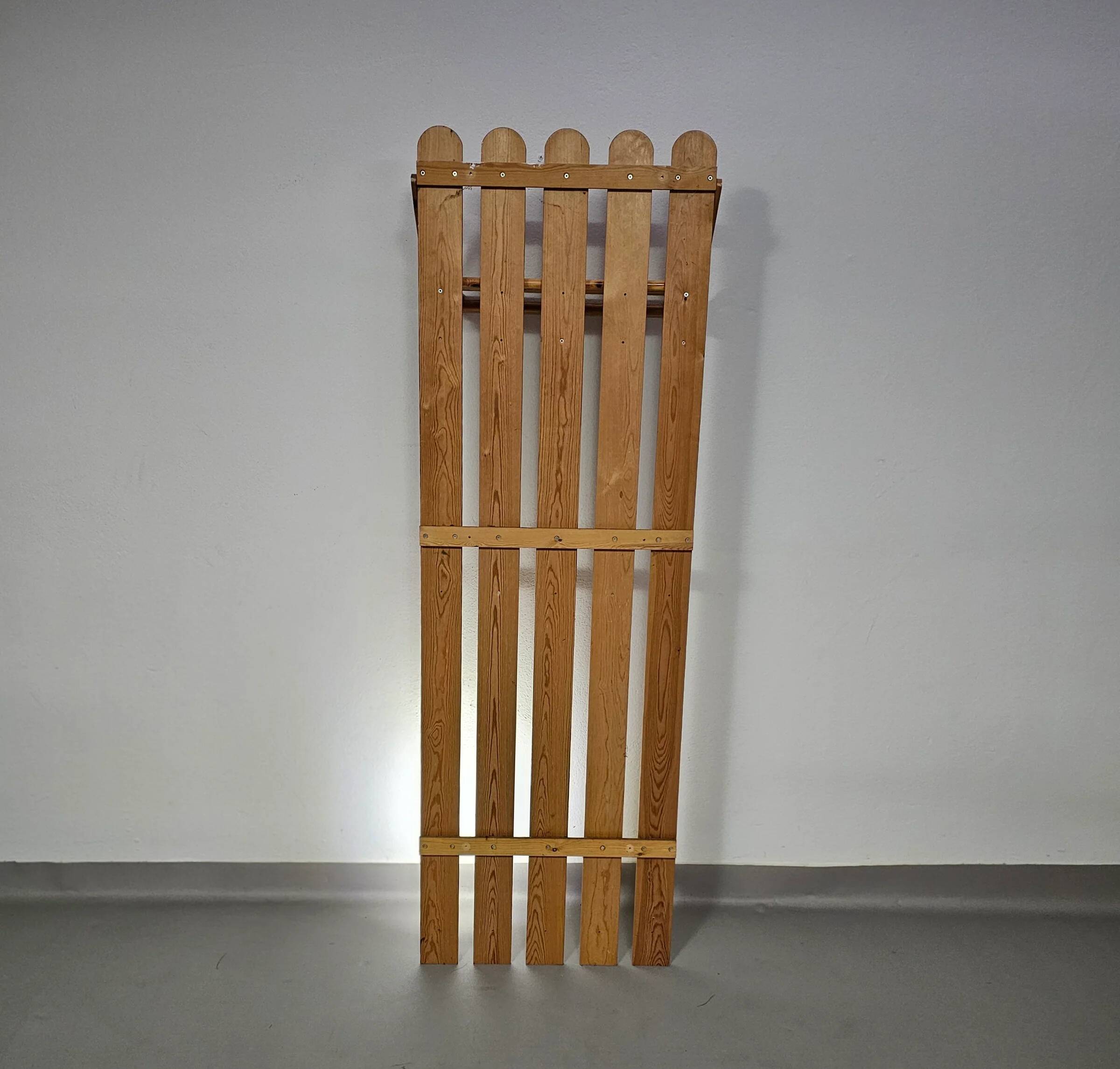 Pine wood coat rack / coatrack width 60 height 190 depth 30 cm