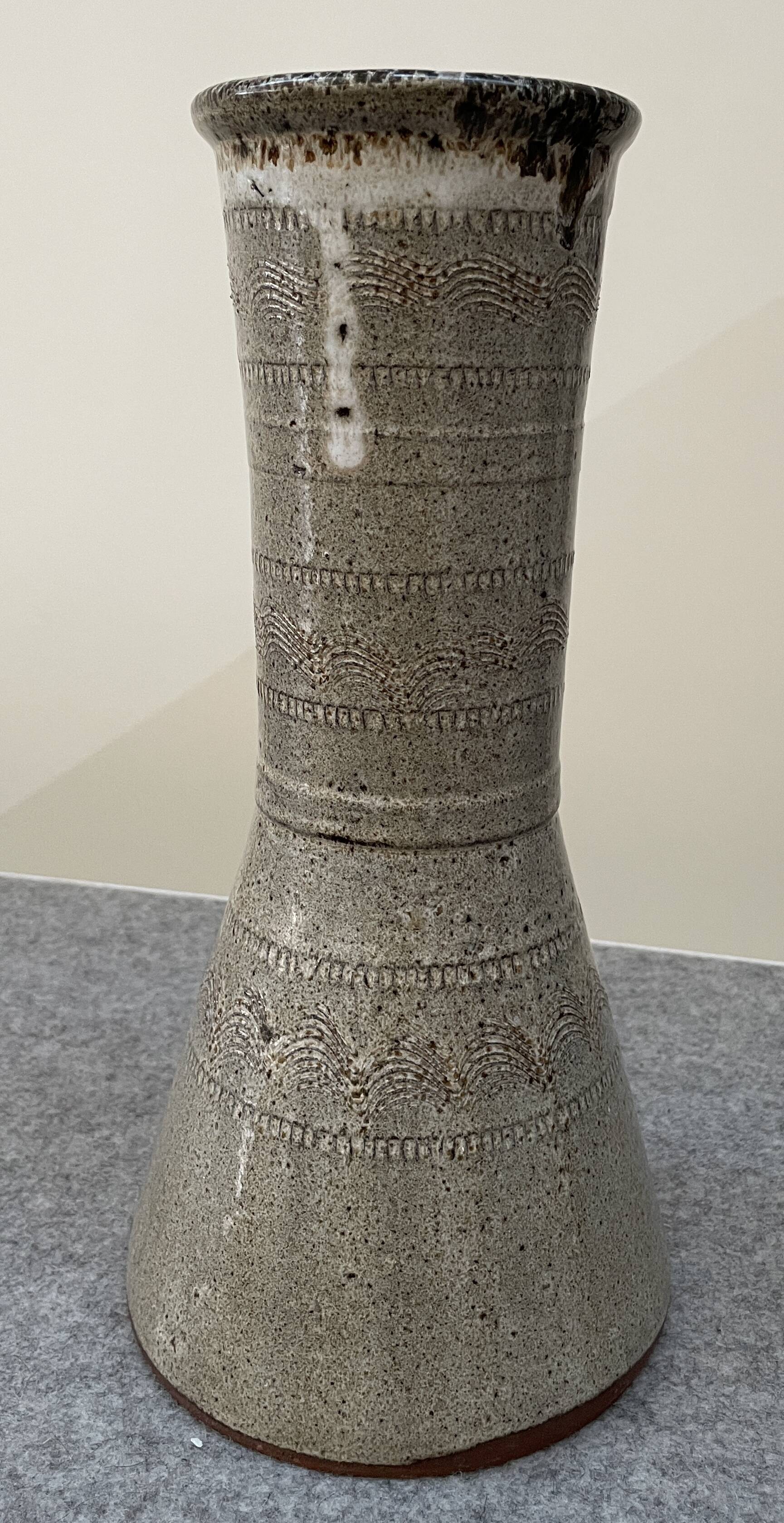 Glazed stoneware vase, 1960s-70s