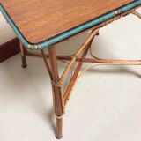 Old rattan coffee table