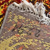 Extraordinary handmade art abstract design wool carpet in style of Kybal, 1960s