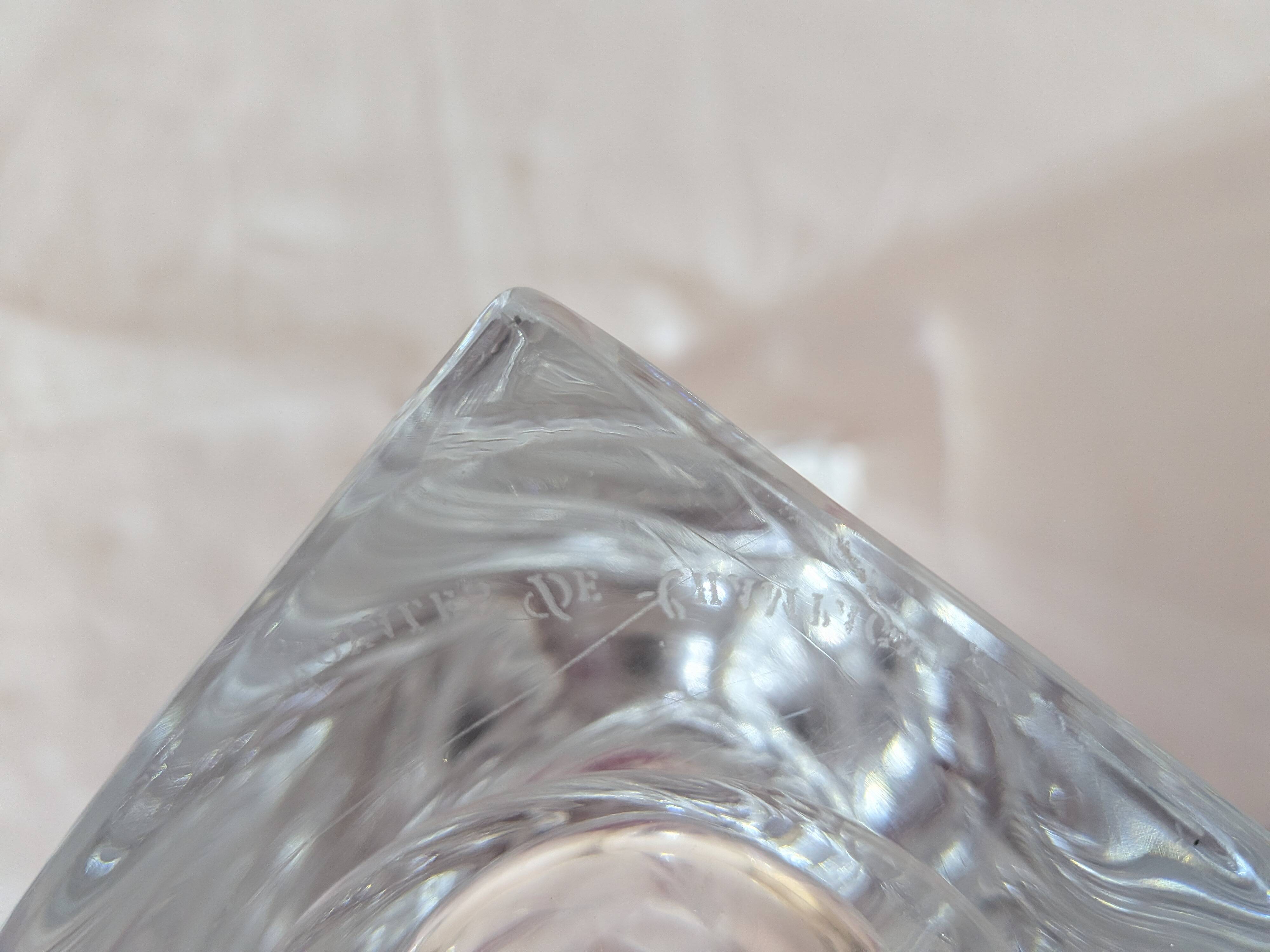 Large crystal vase Royale de Champagne Bayel - Vintage - Signed