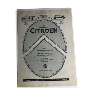 Authentic plastic advertising poster A4 Citroen