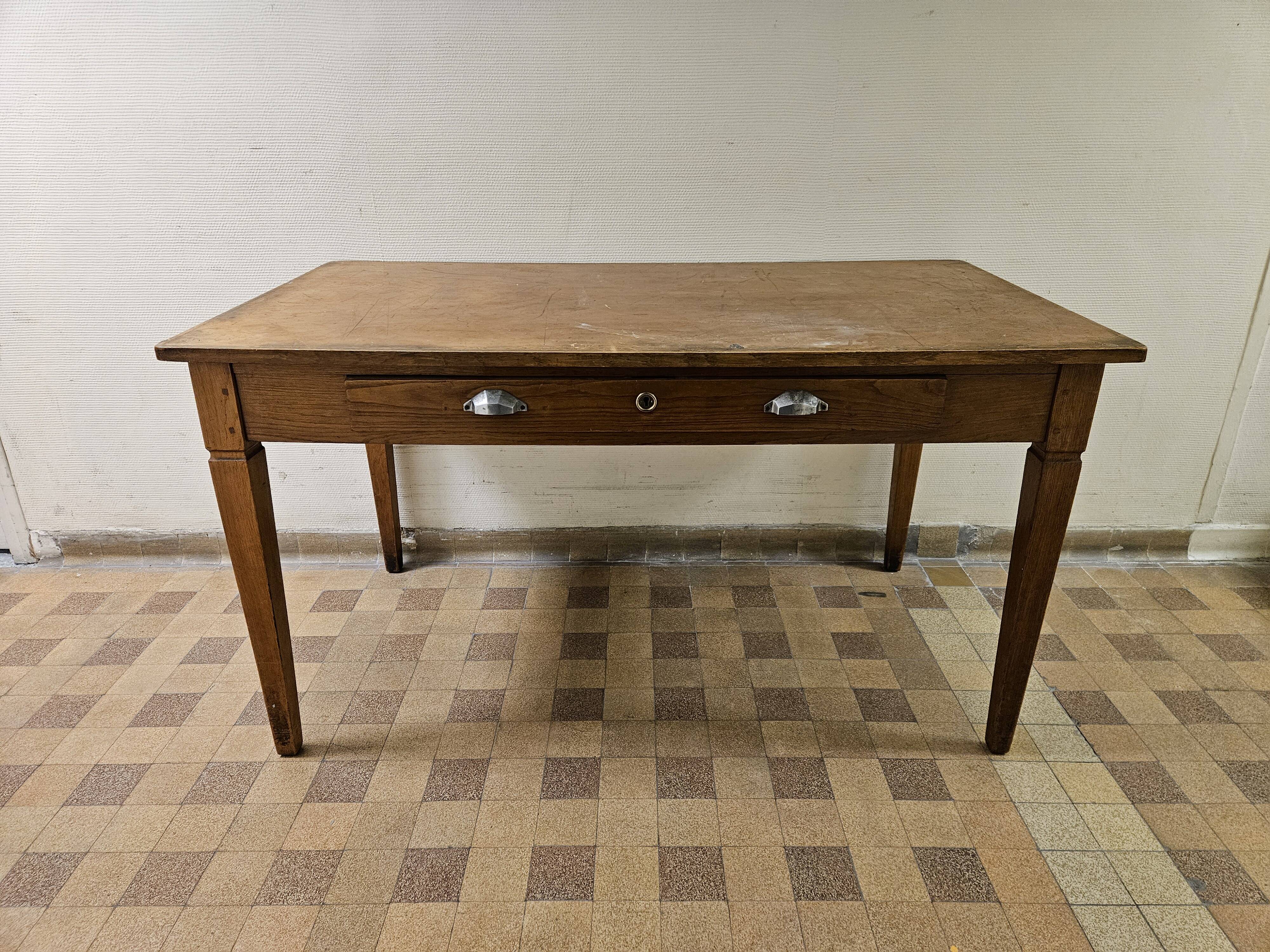 Antique oak administration desk