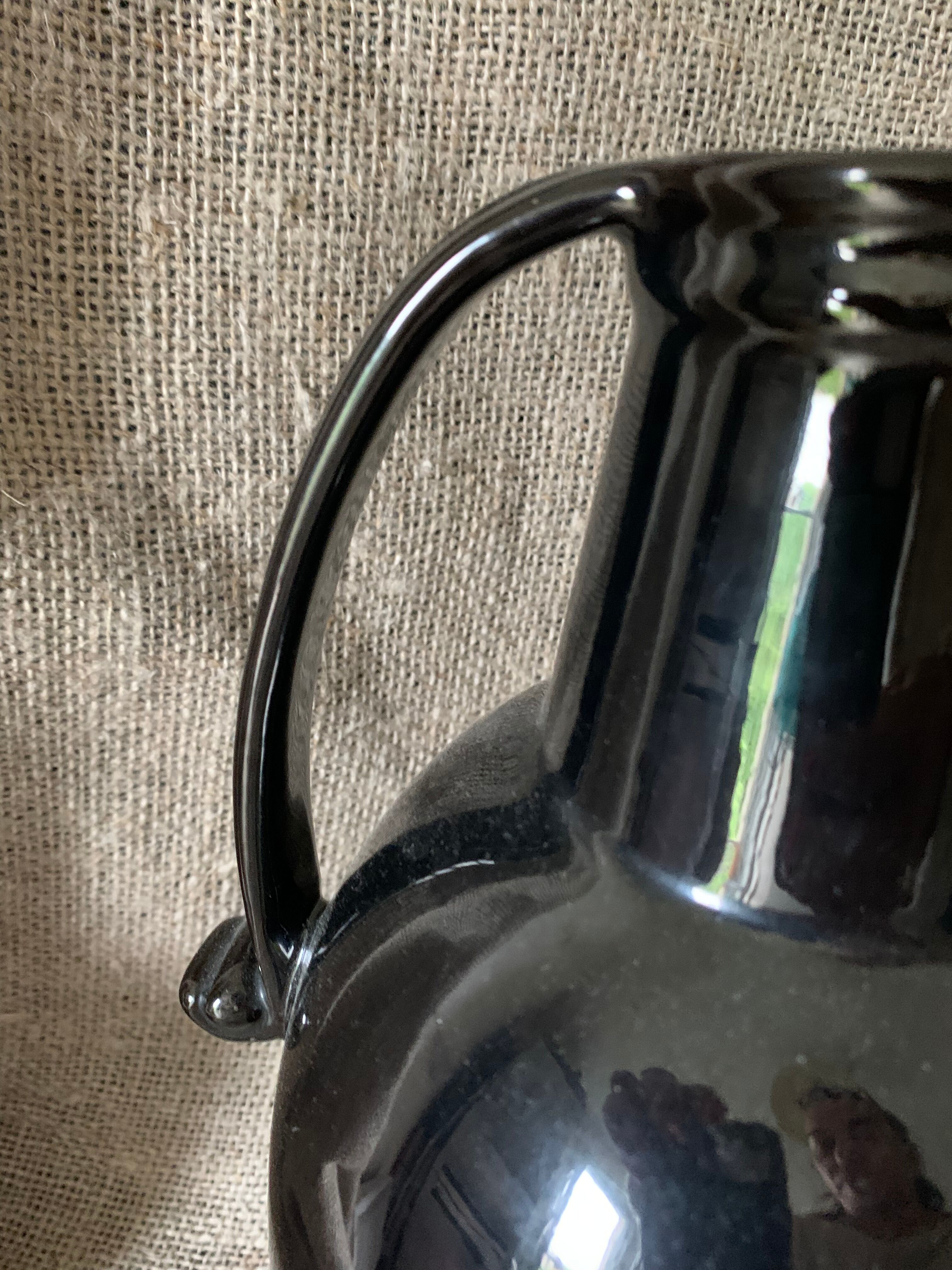 Vase Art Deco black sign Valy