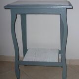 Table d’appoint bleue-grise à 2 plateaux