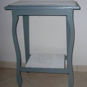 Blue-gray 2-top side table