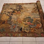 Tapisserie de laine "Verdure Flamande" de la manufacture Robert Four