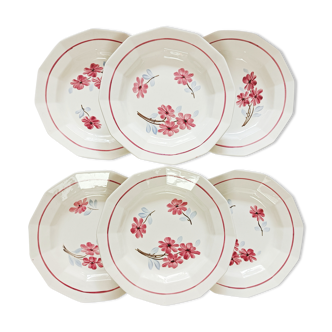 6 assiettes creuses St-Amand Ceranord