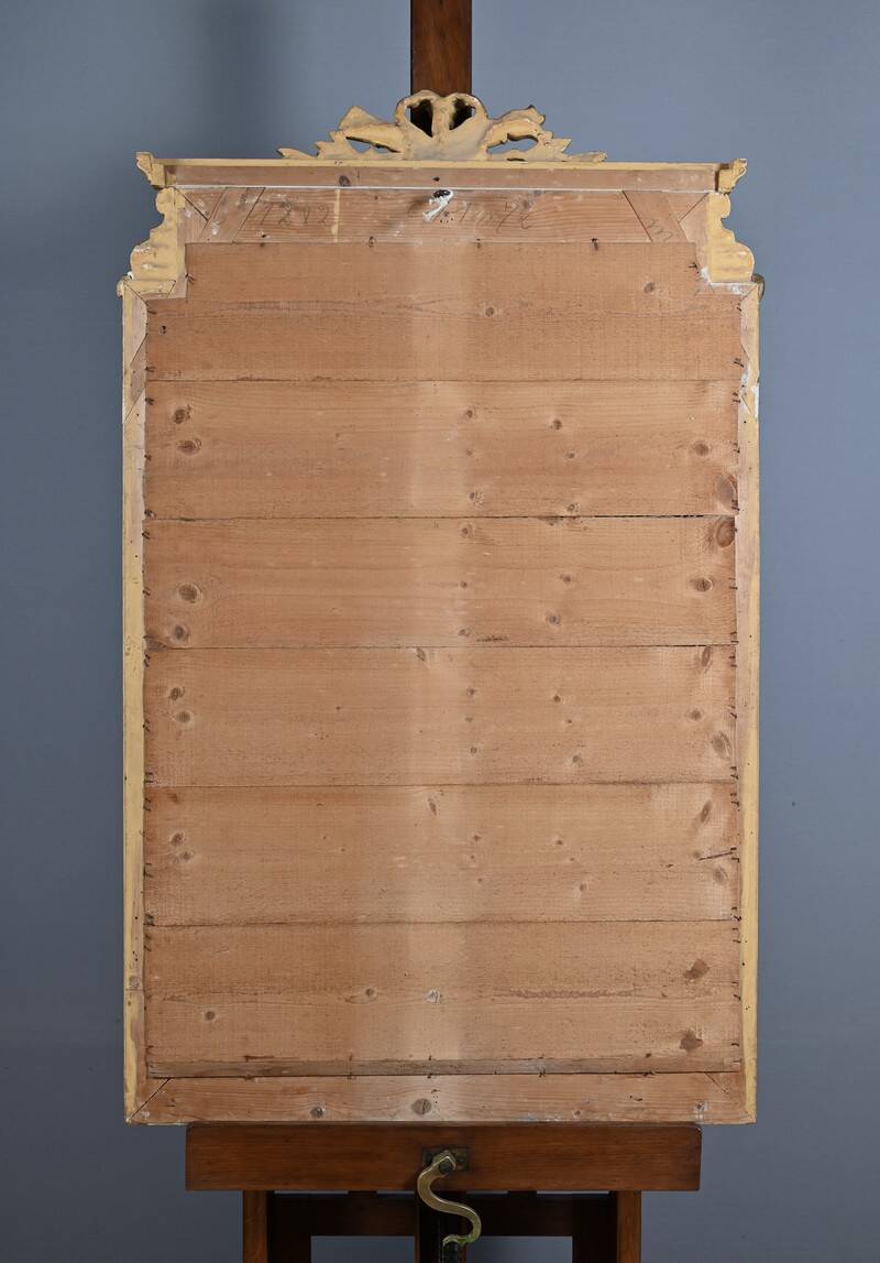 Important gilded wooden mirror, Louis XVI style – second half of the 19th century