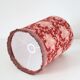 Recycled vintage lamp — Pink ceramic base and red fabric shade