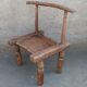 Antique wooden stool. Baoulé African art from Ivory Coast.