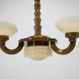 Lustre en bois Art Déco, années 1930