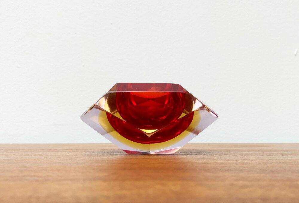 Vintage Italian Sommerso glass candlestick or ashtray