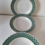 Set of 9 earthenware soup plates – Saint-Amand, decor no. 207 (1941)