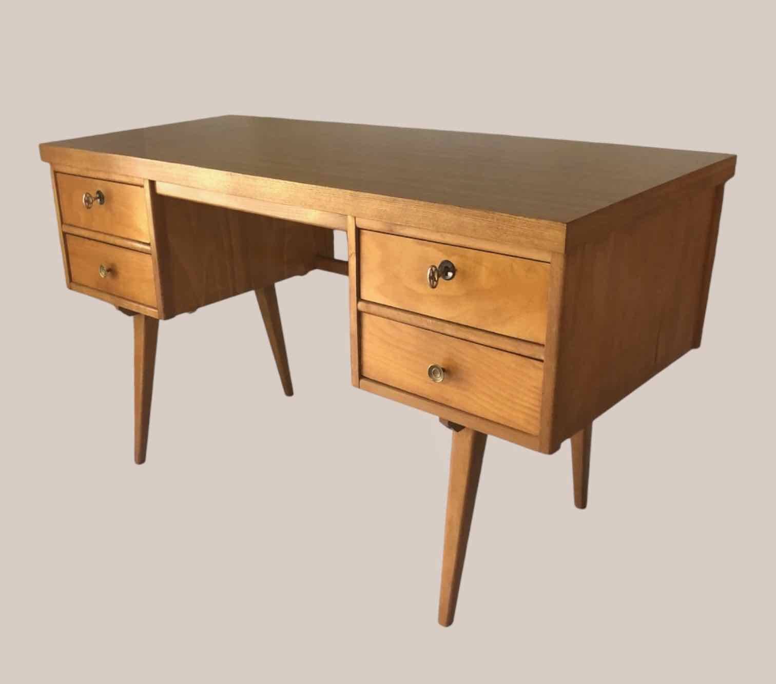 1960s designer desk, compass legs