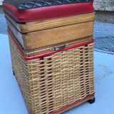 Tabouret coffre de pêcheur 1950
