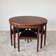 Roundette Teak Extendable Dining Set by Hans Olsen for Frem Røjle, Denmark