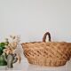 Vintage wicker basket – bohemian decorative storage
