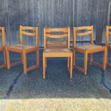 Set of 8 elm chairs Maison Regain