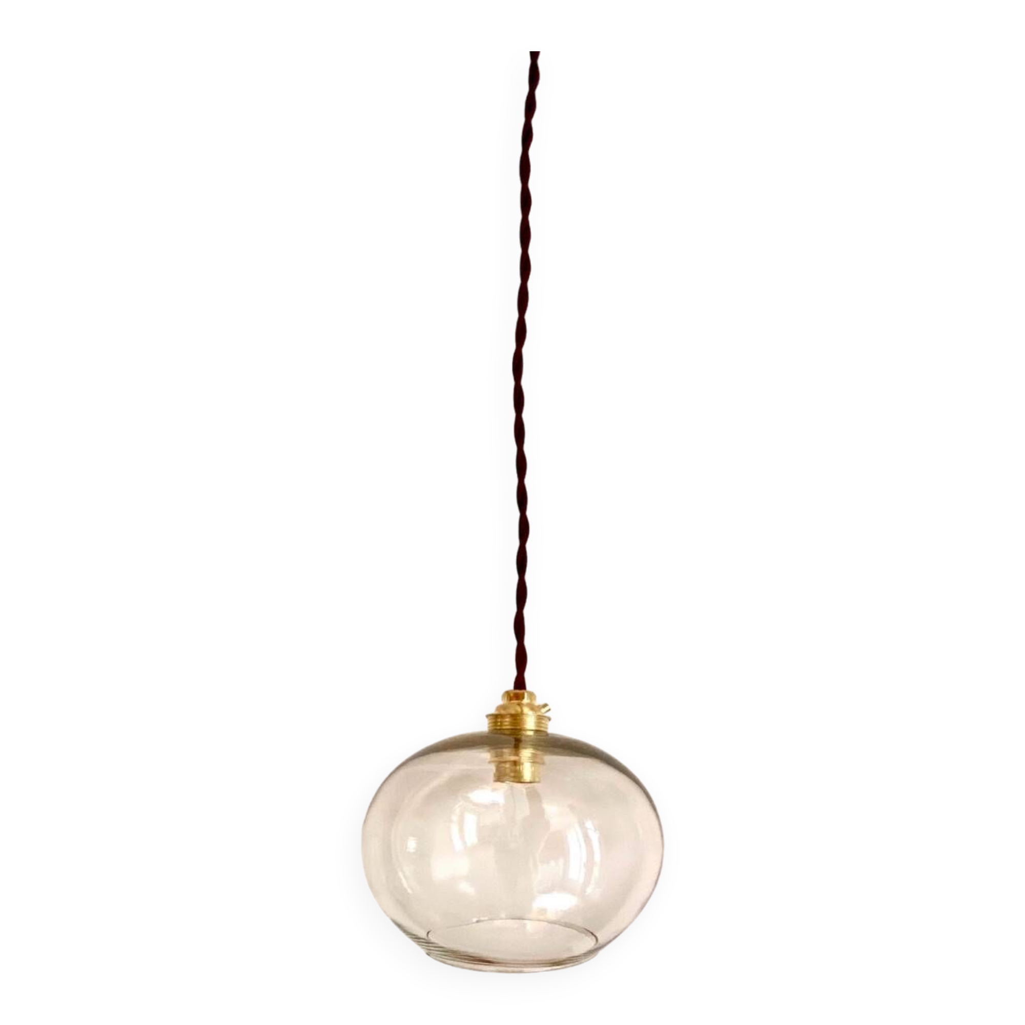 Glass globe pendant light