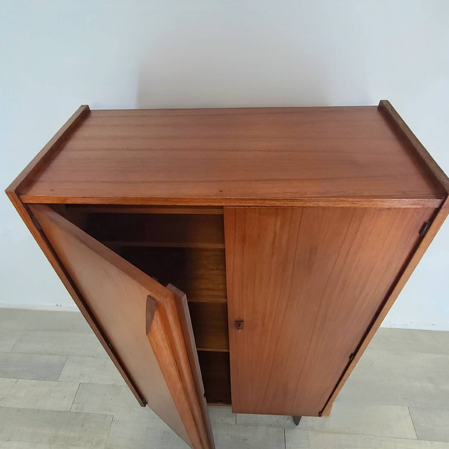 Vintage 1960s Scandinavian teak bookcase cabinet