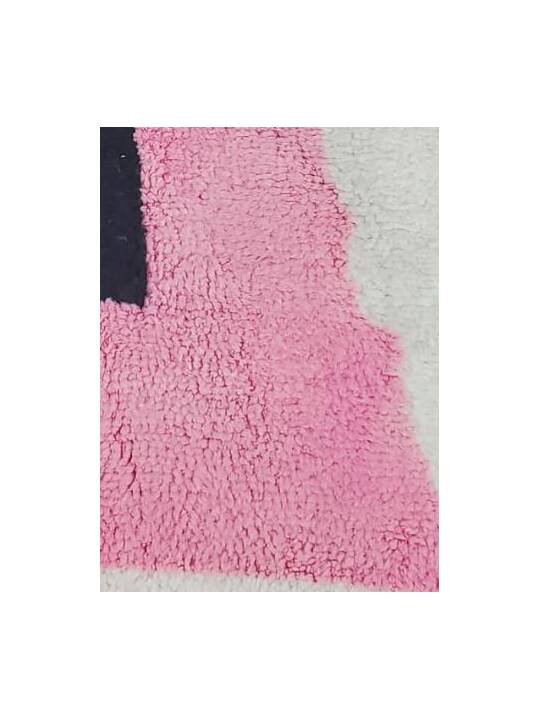 Tapis marocain blanc et rose 250cmx150cm