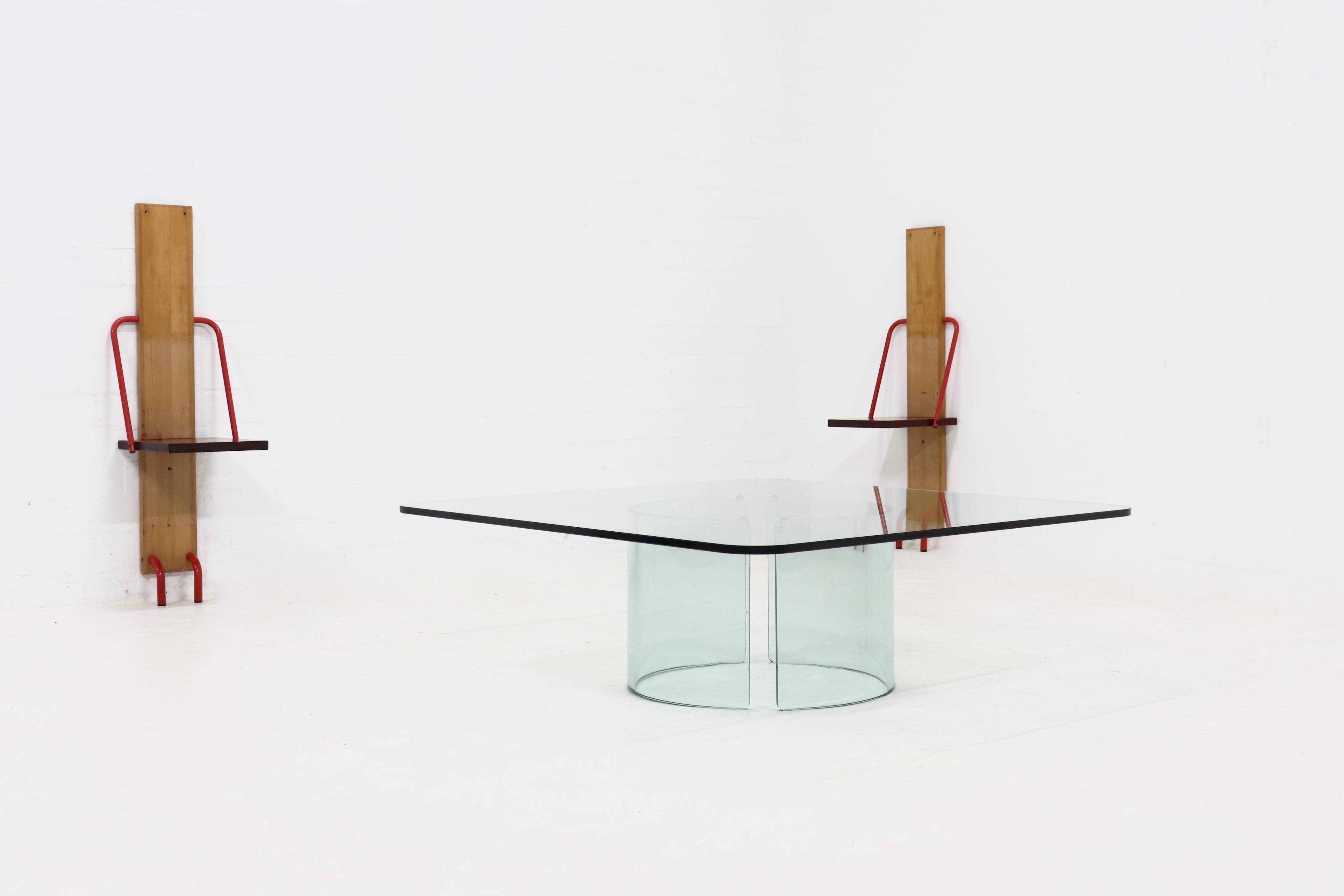 Italian Modern Glass Coffee Table by Gallotti & Radice 1970s