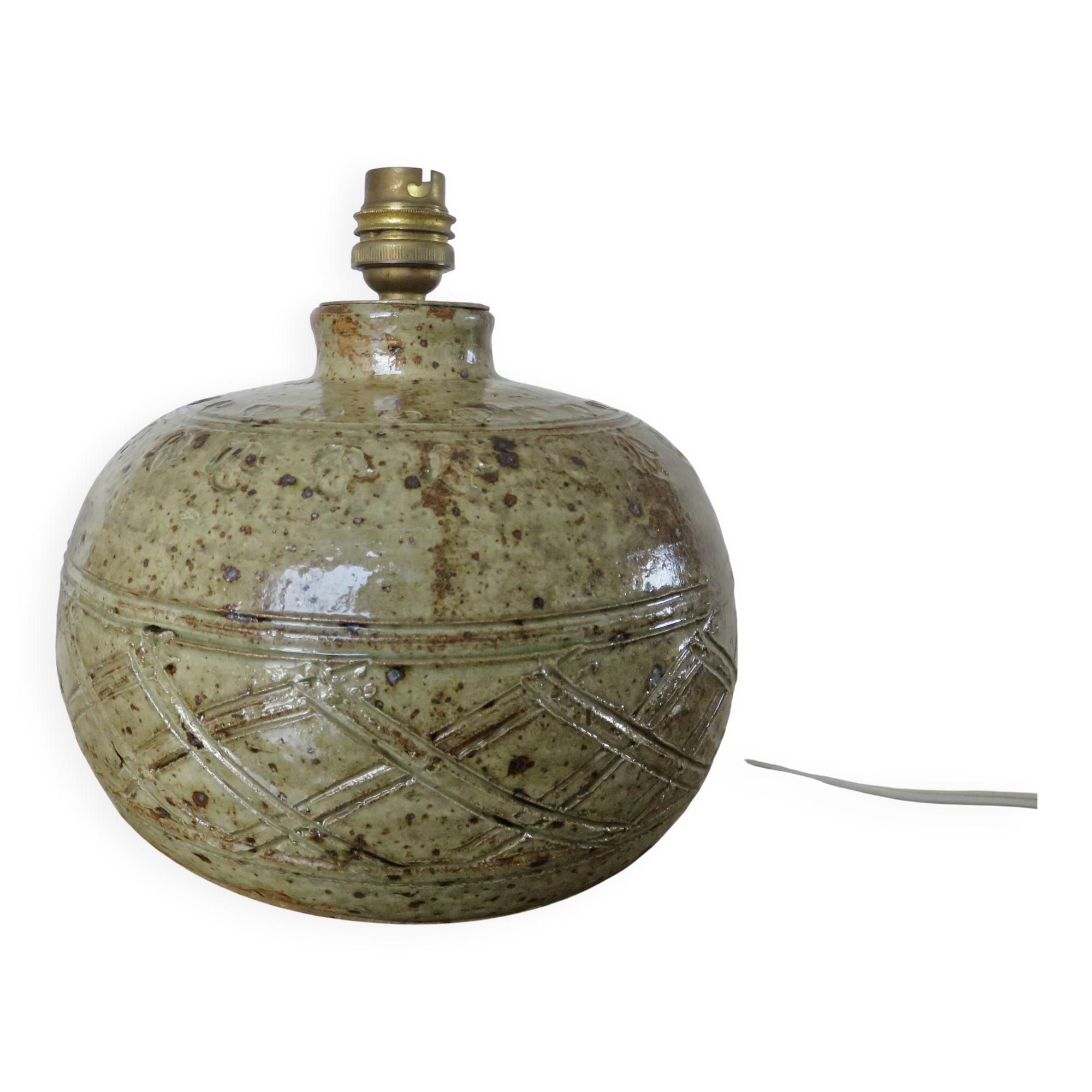 Stoneware lamp signed, around 1960