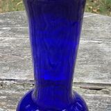 Blue glass vase