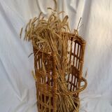Old baker's basket with size portage handle: height -80cm- diameter -47cm-