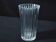 Large glass vase with vertical fluting – 24 cm