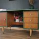 Restored office, 60/70 year, forest green and ancient flowers