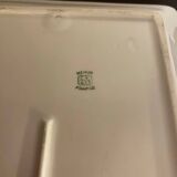Mehun france earthenware cake dish with empire style floral frieze