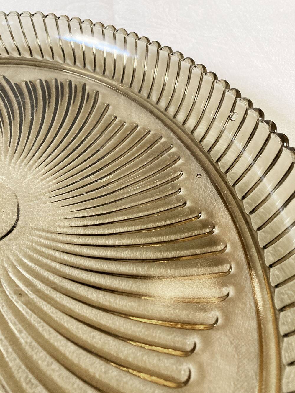 Oval serving dish in Bayel fluted glass