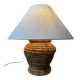 Lampe de table vintage – ancien pichet en rotin