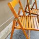 Lot de 2 chaises pliantes en bois vintage