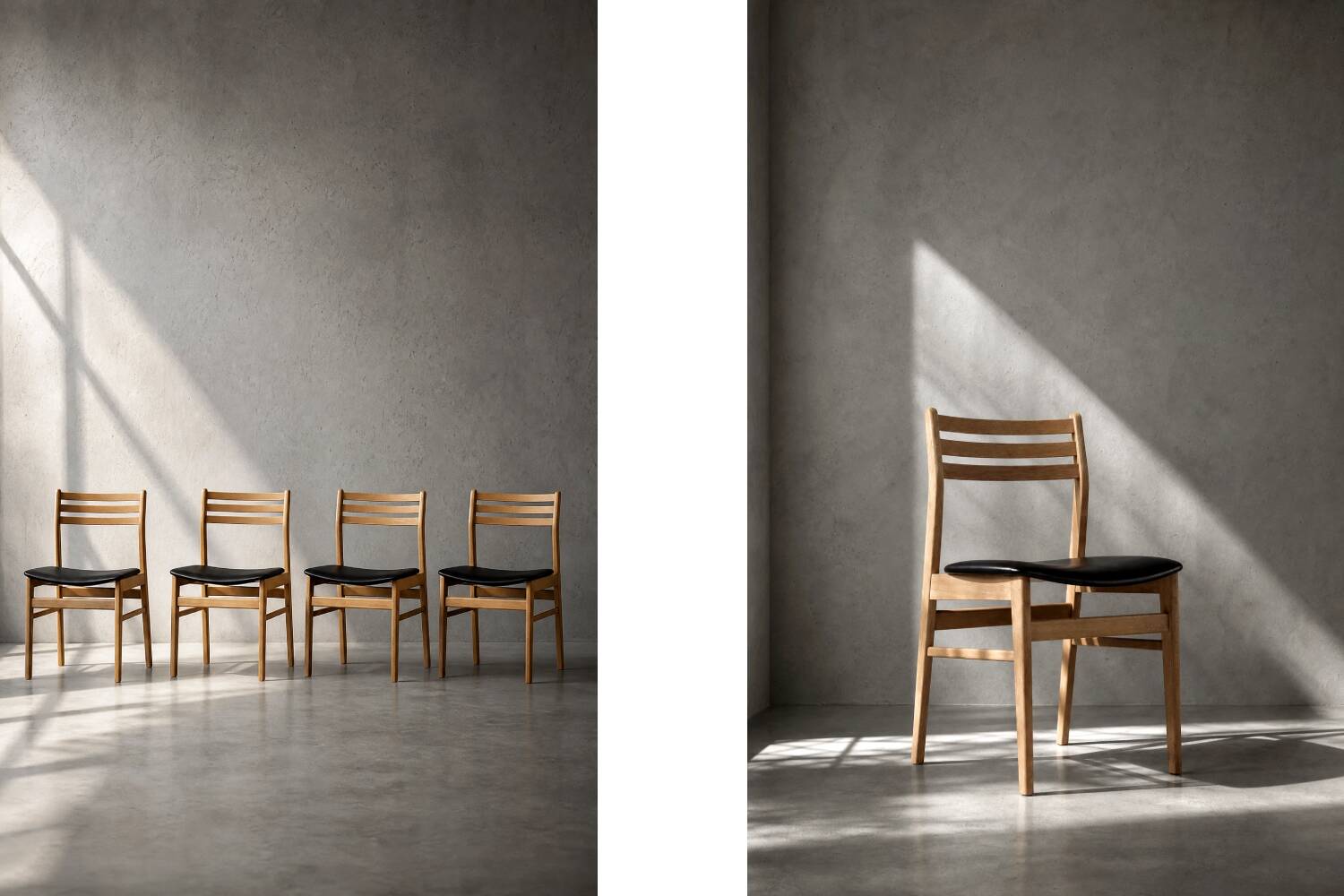 Set of 4  Mid-Century Scandinavian Oak Dining Chairs from Sax Møbelfabrik