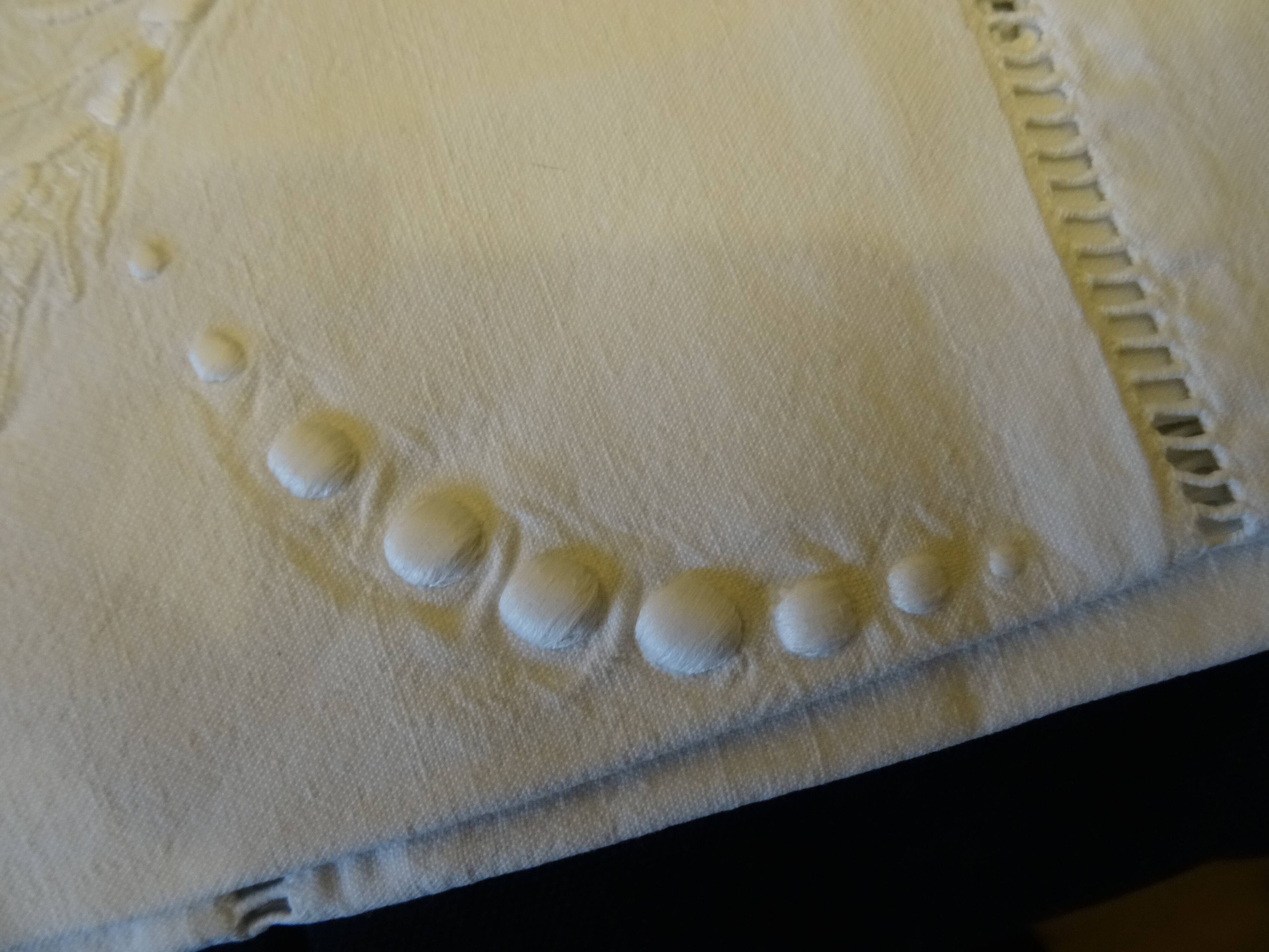 Pair of pillowcases cotton embroidered "rose Bud"