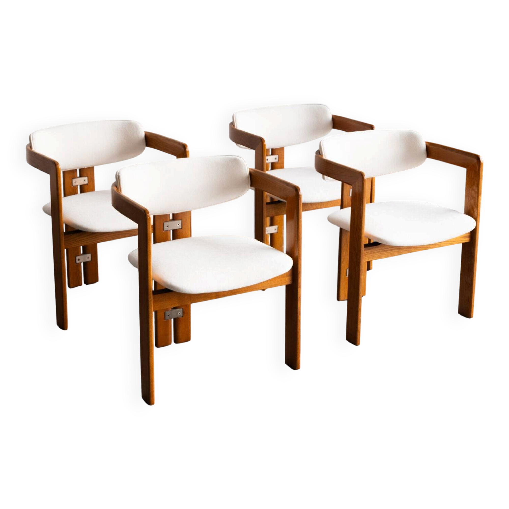 Ensemble de 4 chaises de salle à manger 'Pamplona' par Augusto Savini