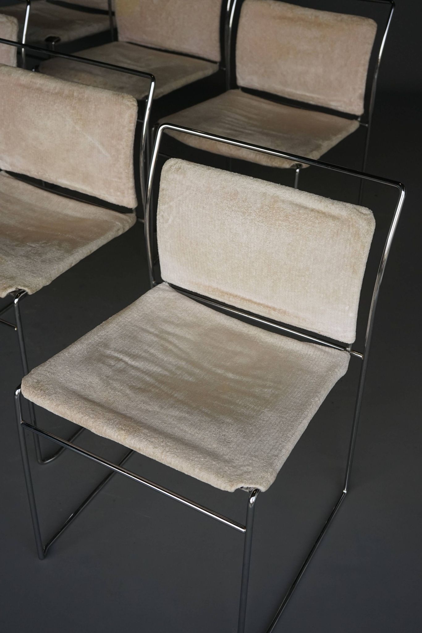 Set of 6 Tulu Dining Chairs by Kazuhide Takahama for Gavina. Italy 1960s
