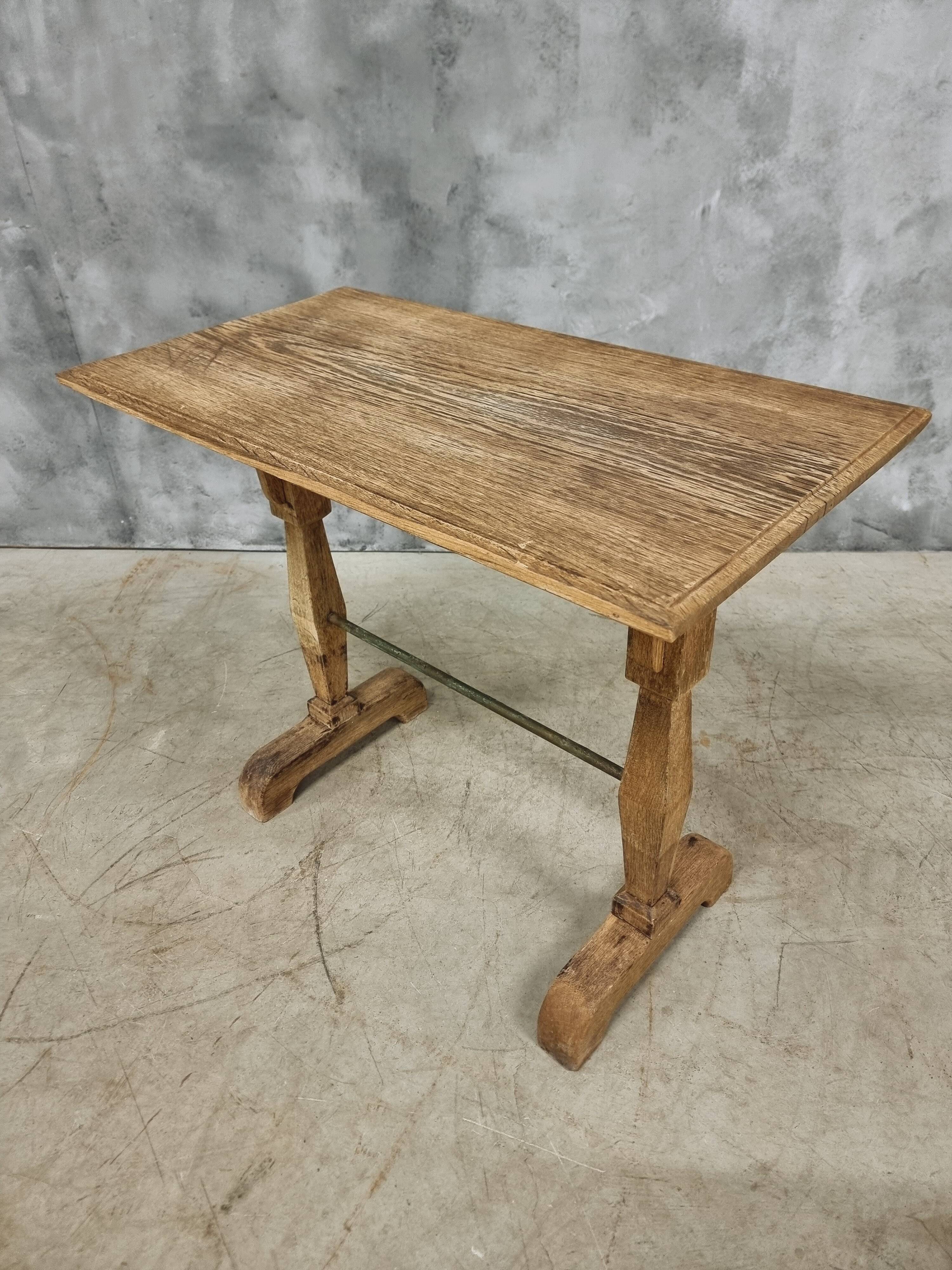 Antique French bistro table | 1920-1940 | Oak wood