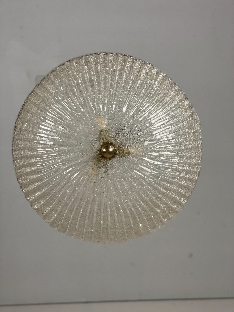 Ceiling chandelier in murano art deco glass