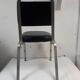 Paire de chaise design vintage 1960 aluminium skaï noir
