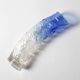 Vintage Blue and Clear Glass Art Vase / Hand-blown Home Decor  Italy / 1980