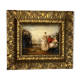 Painting / oil on canvas signed (romantic scene) very well framed