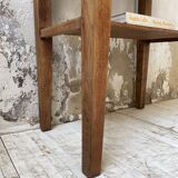 Oak console side table