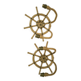 Pair of rope wall lights