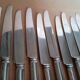12 silver metal knives, filet model