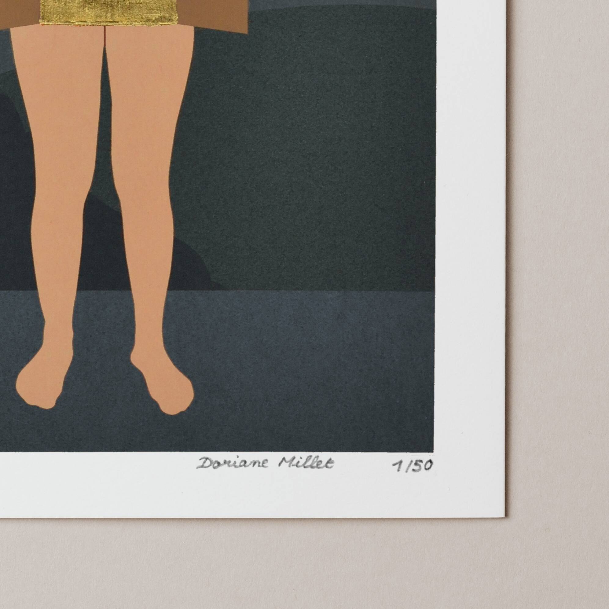 22 carat gold enhanced print, Le Trésor, 15x20 cm, signed limited edition