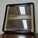 70s square mirror in plastic and skai